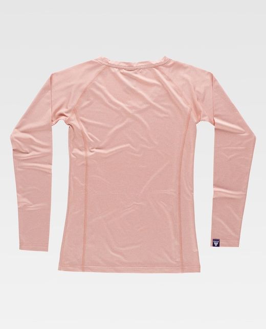 Camiseta de mujer con manga larga Color Melocotón