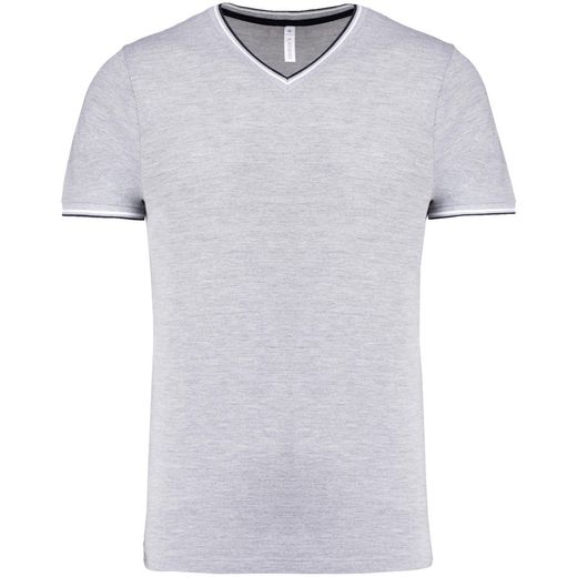 Herren P-Strick-T-Shirt mit V-Ausschnitt