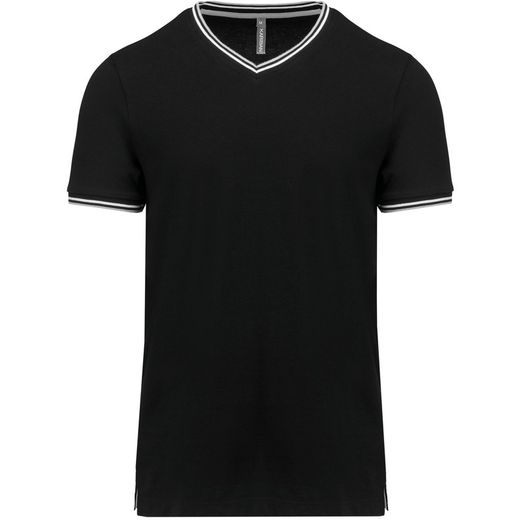 Herren P-Strick-T-Shirt mit V-Ausschnitt