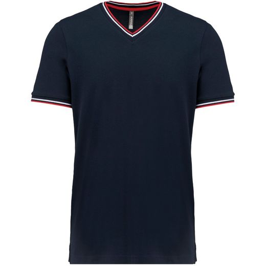 Herren P-Strick-T-Shirt mit V-Ausschnitt