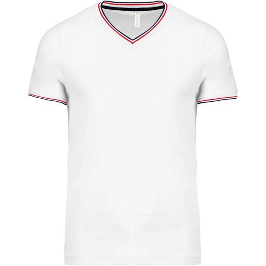 Herren P-Strick-T-Shirt mit V-Ausschnitt