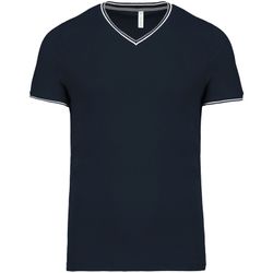 Herren P-Strick-T-Shirt mit V-Ausschnitt