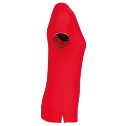 T-Shirt in piquet con scollo a V da donna