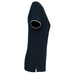 T-Shirt in piquet con scollo a V da donna