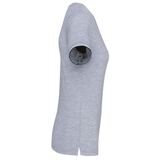 T-Shirt in piquet con scollo a V da donna