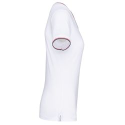T-Shirt in piquet con scollo a V da donna