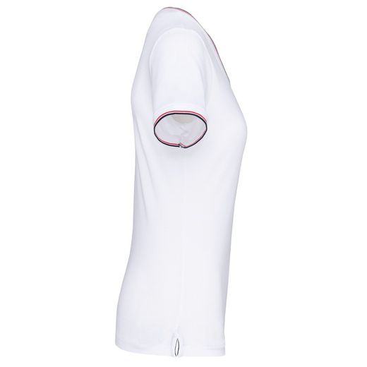 T-Shirt in piquet con scollo a V da donna