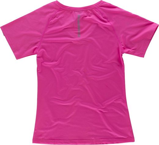 Camiseta deporte de mujer manga corta Rosa Flúor