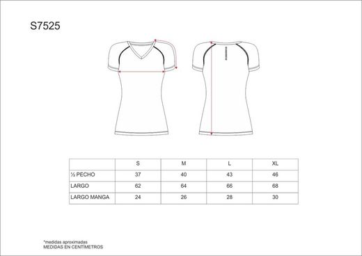 Camiseta deporte de mujer manga corta Rosa Flúor