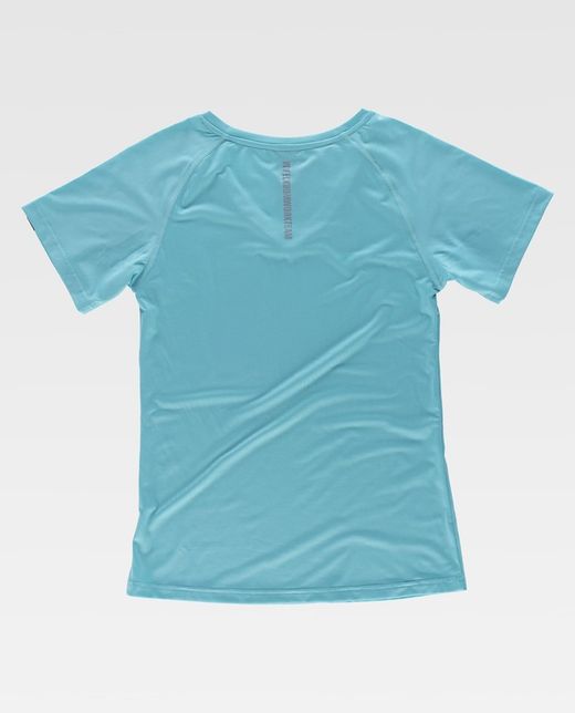 Camiseta deporte de mujer manga Turquesa