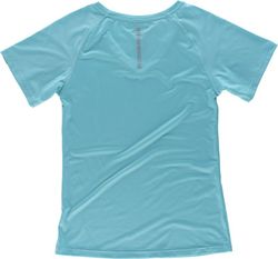 Camiseta deporte de mujer manga Turquesa