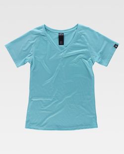 Camiseta deporte de mujer manga Turquesa
