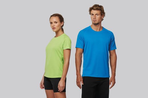 T-shirt sportiva uomo girocollo in materiale riciclato