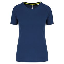 Damen-Sportshirt aus Recyclingmaterial mit Rundhalsausschnitt