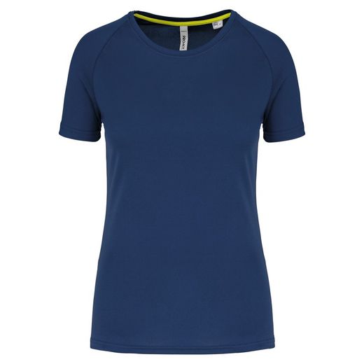 Damen-Sportshirt aus Recyclingmaterial mit Rundhalsausschnitt