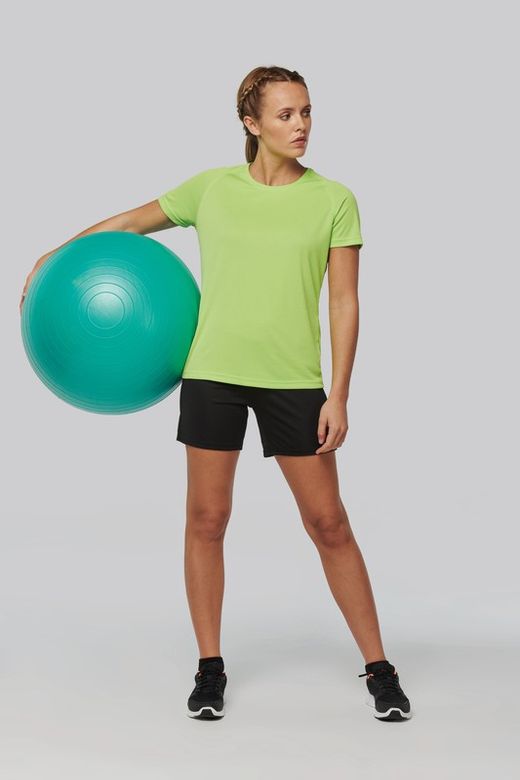 Damen-Sportshirt aus Recyclingmaterial mit Rundhalsausschnitt