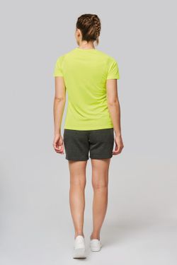 Damen-Sportshirt aus Recyclingmaterial mit Rundhalsausschnitt