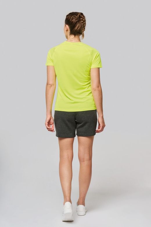 Damen-Sportshirt aus Recyclingmaterial mit Rundhalsausschnitt