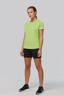 Damen-Sportshirt aus Recyclingmaterial mit Rundhalsausschnitt