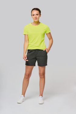 Damen-Sportshirt aus Recyclingmaterial mit Rundhalsausschnitt