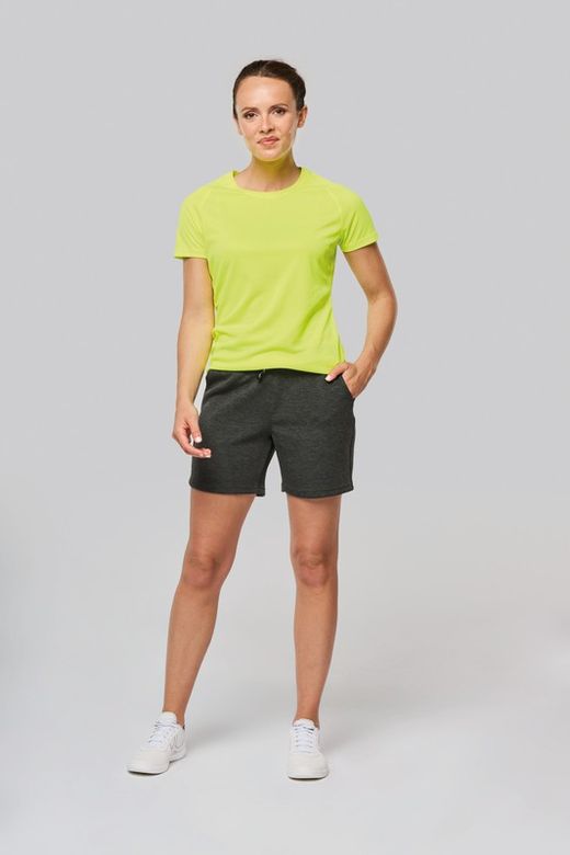 Damen-Sportshirt aus Recyclingmaterial mit Rundhalsausschnitt