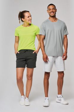 Damen-Sportshirt aus Recyclingmaterial mit Rundhalsausschnitt