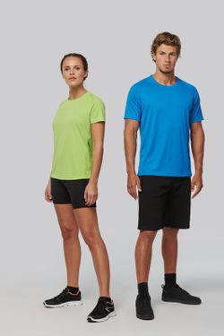 Damen-Sportshirt aus Recyclingmaterial mit Rundhalsausschnitt