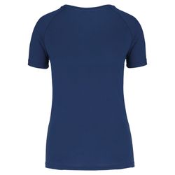 Damen-Sportshirt aus Recyclingmaterial mit Rundhalsausschnitt