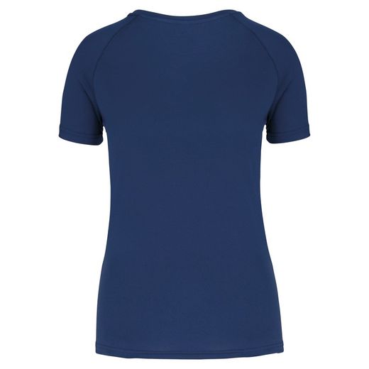 Damen-Sportshirt aus Recyclingmaterial mit Rundhalsausschnitt
