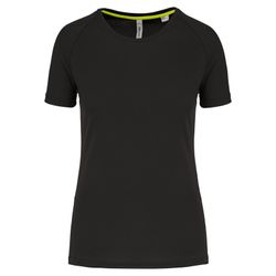 Damen-Sportshirt aus Recyclingmaterial mit Rundhalsausschnitt