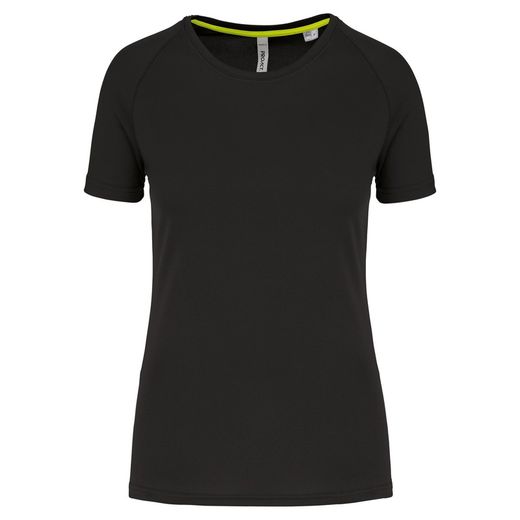 Damen-Sportshirt aus Recyclingmaterial mit Rundhalsausschnitt