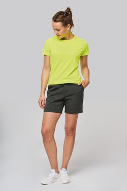 Damen-Sportshirt aus Recyclingmaterial mit Rundhalsausschnitt
