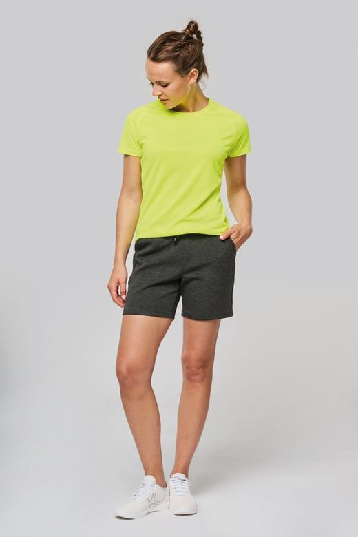 Damen-Sportshirt aus Recyclingmaterial mit Rundhalsausschnitt