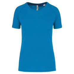 Damen-Sportshirt aus Recyclingmaterial mit Rundhalsausschnitt
