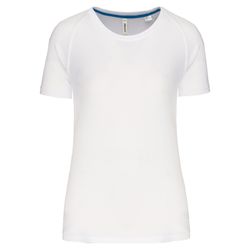 Damen-Sportshirt aus Recyclingmaterial mit Rundhalsausschnitt