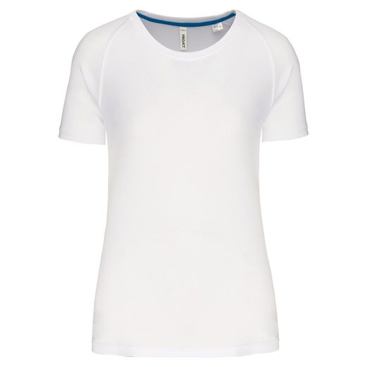 Damen-Sportshirt aus Recyclingmaterial mit Rundhalsausschnitt