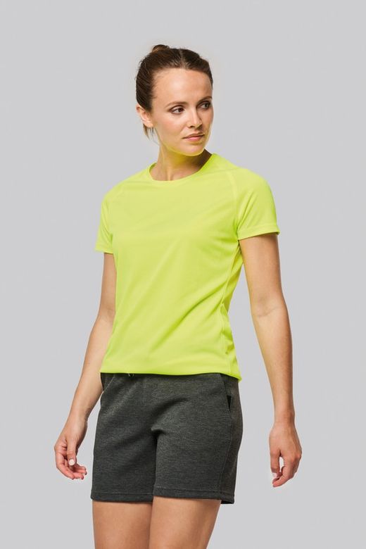 Damen-Sportshirt aus Recyclingmaterial mit Rundhalsausschnitt