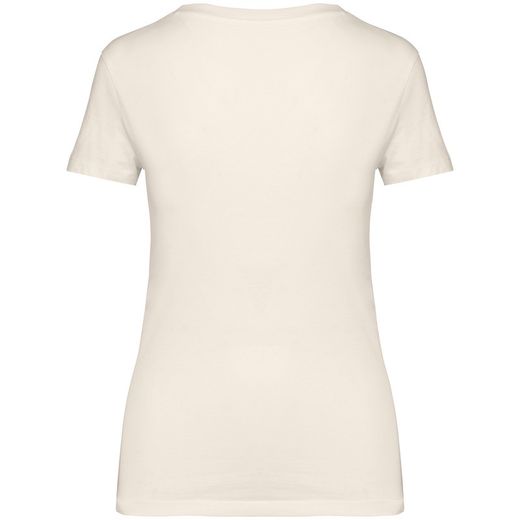 Camiseta ecorresponsable cuello de pico mujer