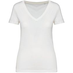Camiseta ecorresponsable cuello de pico mujer