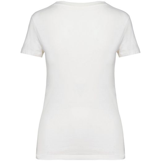 Camiseta ecorresponsable cuello de pico mujer