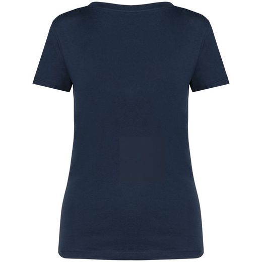 Camiseta ecorresponsable cuello de pico mujer