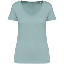 Camiseta ecorresponsable cuello de pico mujer