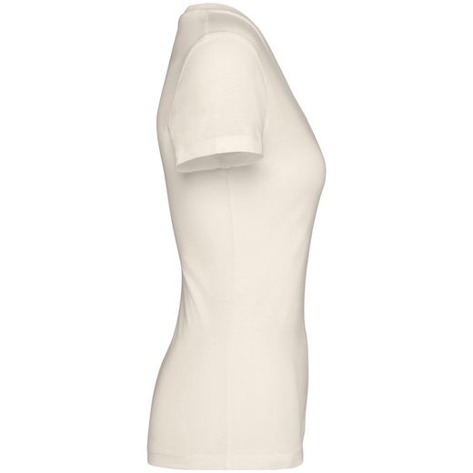 Camiseta ecorresponsable cuello de pico mujer