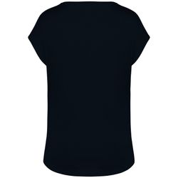 Umweltfreundliches Loose Damen-T-Shirt mit V-Ausschnitt