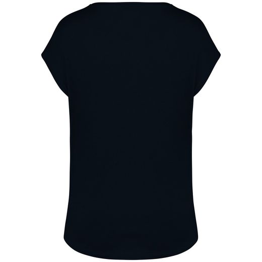 Umweltfreundliches Loose Damen-T-Shirt mit V-Ausschnitt