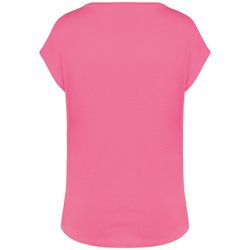 Umweltfreundliches Loose Damen-T-Shirt mit V-Ausschnitt