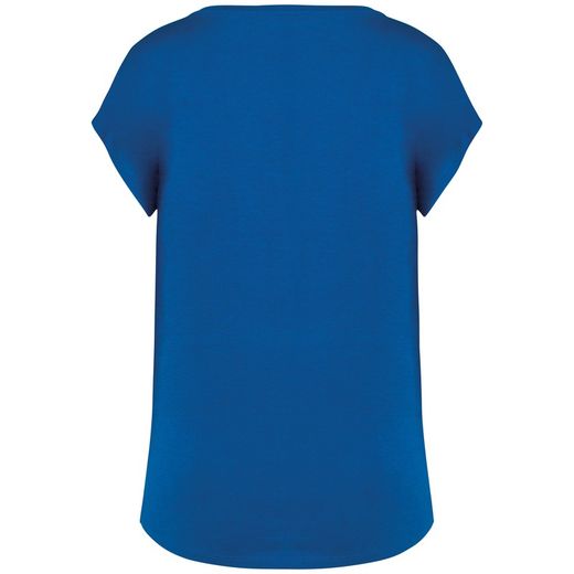 Umweltfreundliches Loose Damen-T-Shirt mit V-Ausschnitt