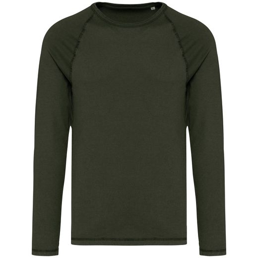 T-shirt raglan uomo ecosostenibile maniche lunghe