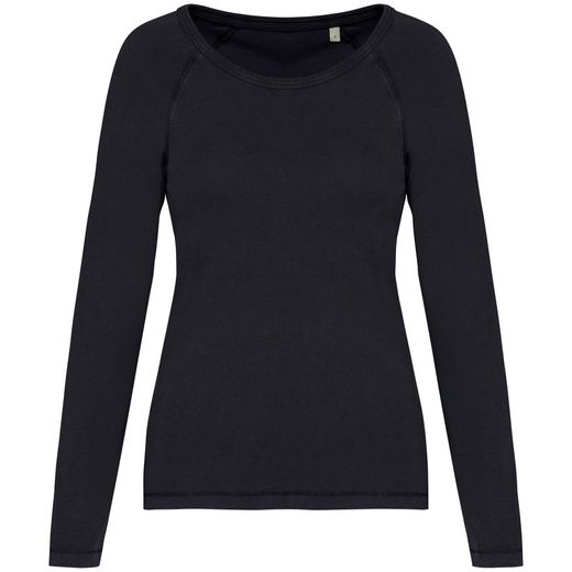 Camiseta ecorresponsable manga larga  raglán mujer