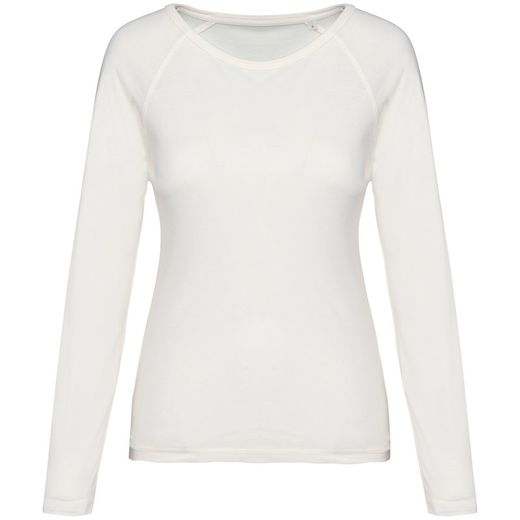 Camiseta ecorresponsable manga larga  raglán mujer